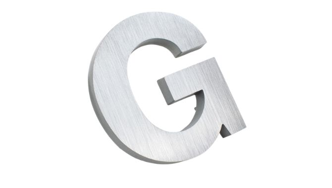 Letter G made from Aluminum