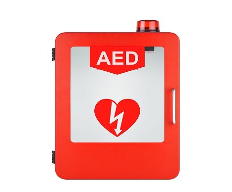 Red Defibrillator Wall Cabinets