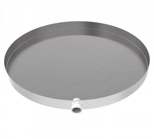 Round sheet metal drain pan
