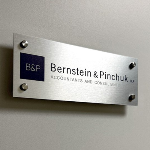 Brushed Aluminum Nameplate