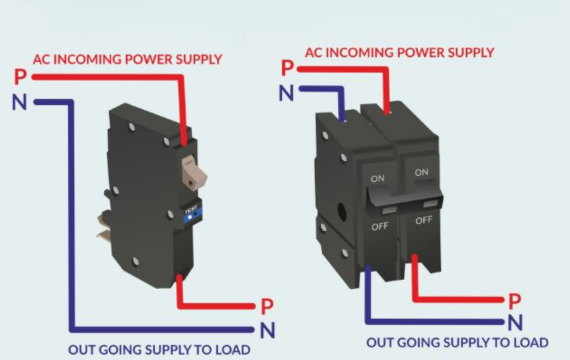 Double-pole vs. Single-pole Breaker Working Principle