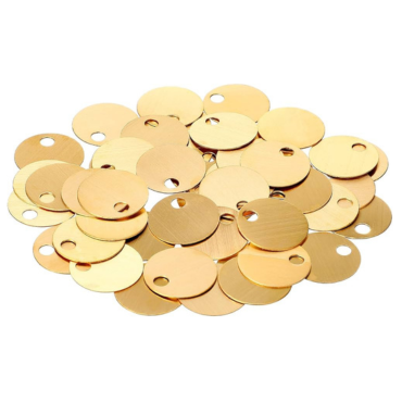 1inch Round Blank Solid Brass Tags