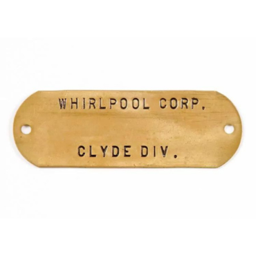 Custom Brass Stamped Heavy-duty, Long Lasting Labelling Tags