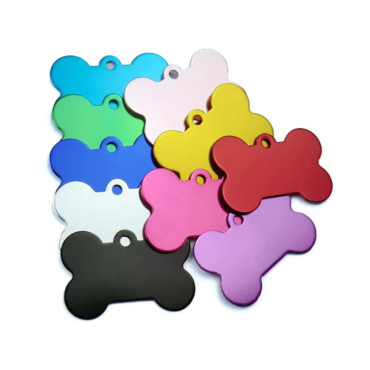 Custom Laser Cutting Anodized Color Metal Crafts Dog Tags