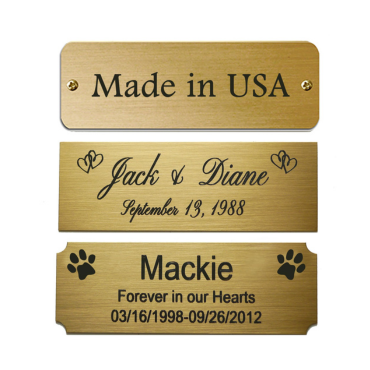 Custom Personalized Solid Brass Metal Name Label Art Tag