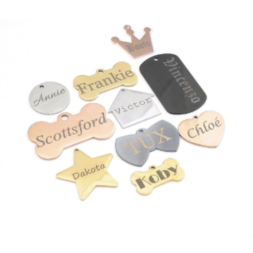 Multi-purpose Laser Cut Metal Tag for Commercial Use